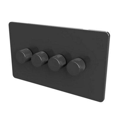SAMOTECH Zigbee 2-WAY LED SMART DIMMER SWITCH - Grey/Grey 4-Gang Dimmer ...