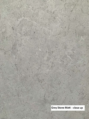 SAMPLE Grey Stone Matt Shower Panel 1000mm Wide x 2.4m Wet Wall Bathroom Cladding PVC 10mm Thick Price Comparisons | Compare The Build
