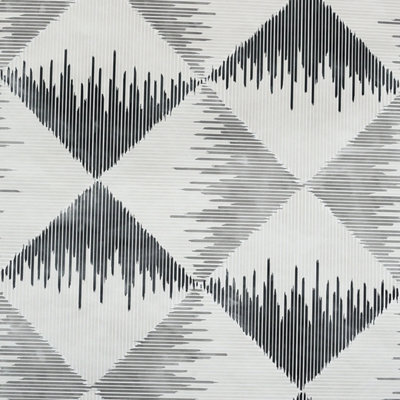 Sample of Aztec Geometric wallpaper in Mono (53 x 30cm)