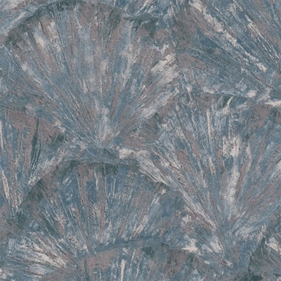 Sample of Curated Shell Wallpaper in Blue Tones