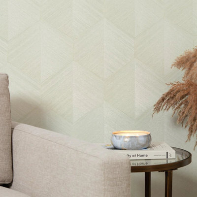 Sample of Hex Wallpaper in Ivory