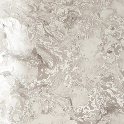 Sample of Liquid Marble wallpaper in taupe (53 x 30cm)