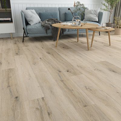 Sample of Malmo Oak Grey Wood Effect Luxury Vinyl Click Flooring LVT - 2.63m2