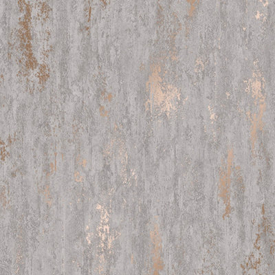 Sample of Manhattan Modern Wallpaper Charcoal, Rose (53 x 30cm)