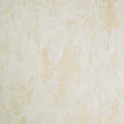 Sample of Milan II Wallpaper in White and Gold