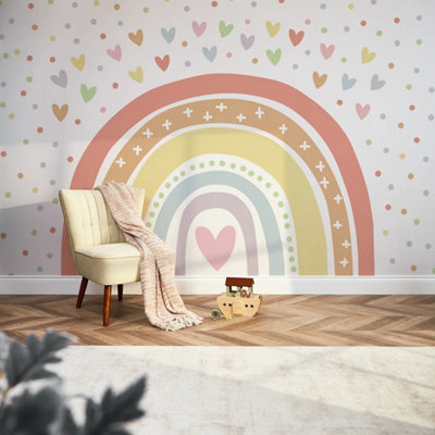 Sample of Over The Rainbow Mural in Rainbow Pastels