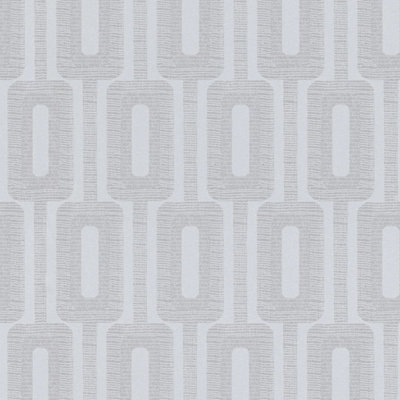 Sample of Retro Key Wallpaper Mid Grey (53 x 30cm)