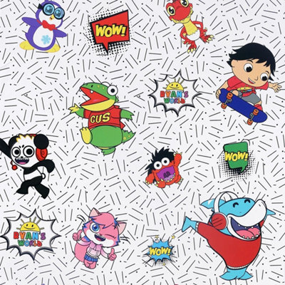 Sample of Ryan's World Crew Wallpaper (53 x 30cm)