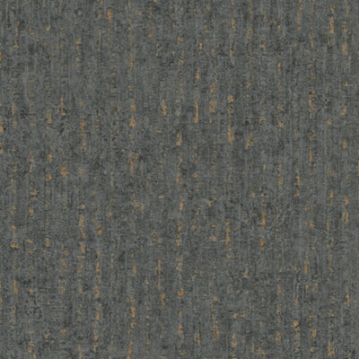 Sample of Seceda Wallpaper in Graphite with Gold Metallic