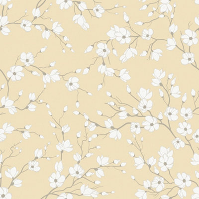 Sample of Spring Blossom Wallpaper In Yellow