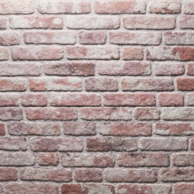 SAMPLE Wallsupply UltraLight Loft Rustic Red Brick Effect HD Printed 3D ...