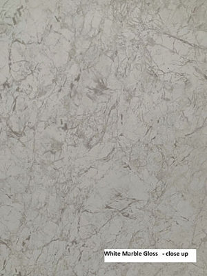 SAMPLE White Marble Gloss Shower Panel 1000mm Wide x 2.4m Wet Wall  Bathroom Cladding PVC 10mm Thick Price Comparisons | Compare The Build