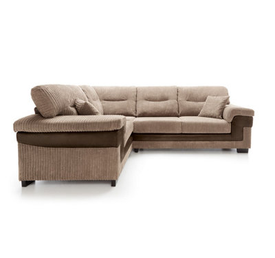 Samson Corner Sofa in Brown Left Facing