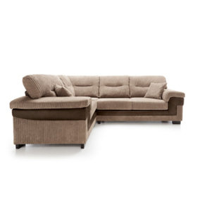 Samson Corner Sofa in Brown Left Facing