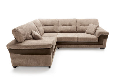 Samson Corner Sofa in Brown Left Facing