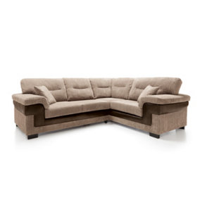 Samson Corner Sofa in Brown Right Facing
