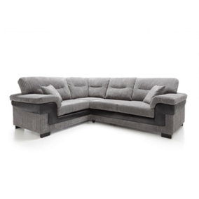 Samson Corner Sofa in Grey Left Facing