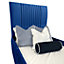 Samsun Kids Bed Plush Velvet with Safety Siderails- Blue