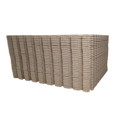 Samuel Alexander 32 Piece Grey Wood Effect EVA Foam Floor Protective Tiles or Mats 60x60cm Each Set
