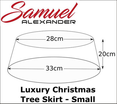 Samuel Alexander 33cm x 20cm Small Natural Wicker Christmas Tree Skirt - 4