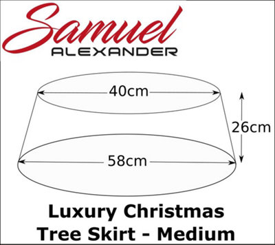 Samuel Alexander 58cm x 26cm Medium Willow Christmas Tree Skirt - Natural Brown