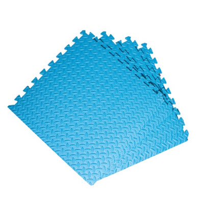 12-Piece EVA Foam Floor Tiles - 60x60cm Interlocking Mats For Gym, Garage, Play Areas