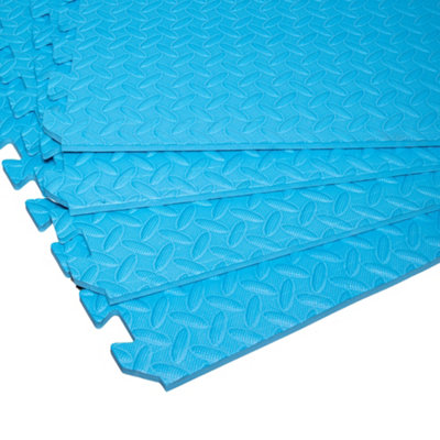 Samuel Alexander Blue 32 Piece EVA Foam Floor Protective Tiles, Mats 60x60cm Each