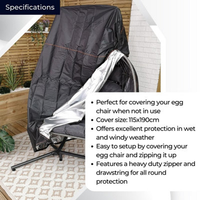 Samuel Alexander Double Egg Garden Chair Covers Waterproof