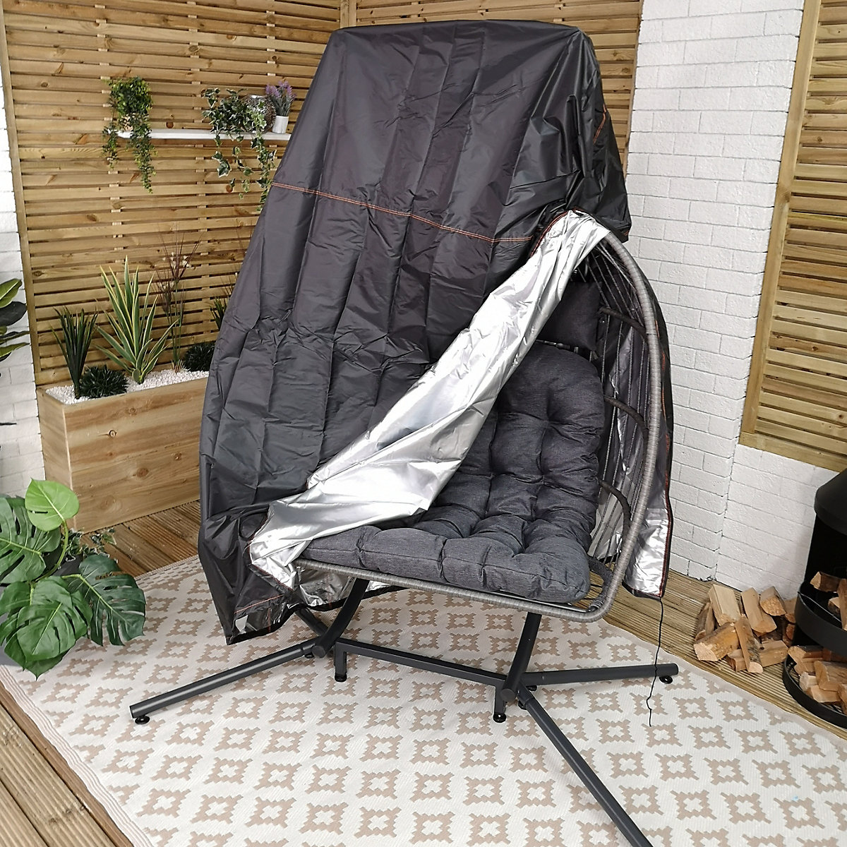 Samuel Alexander Double Egg Garden Chair Waterproof Samuel Alexander Double Egg Garden Chair Waterproof