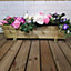 Samuel Alexander Hand Made 87cm x 28cm Country Rustic Wooden Medium Garden Trough Flower Bed Planter