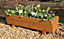 Samuel Alexander Hand Made 87cm x 28cm Traditional Rustic Wooden Large Garden Trough Flower Bed Planter