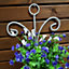 Samuel Alexander Handcrafted Cream Metal Garden Patio Plant Flower Pot Wall Mount Holder