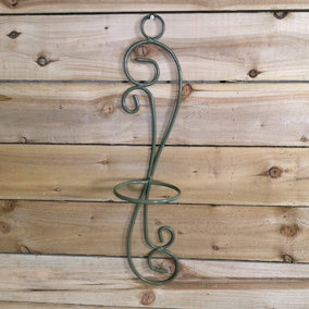 Samuel Alexander Handcrafted Verona Sage Green Patio Metal Garden Plant Flower Pot Wall Mount Holder