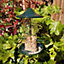 Samuel Alexander Oriental Stylish 2 Port Garden Wild Bird Hanging Green Metal Nyjer Seed Feeder