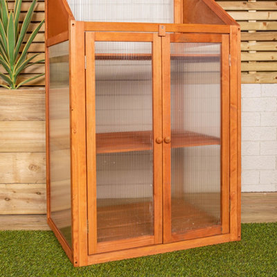 Samuel Alexander Wooden Mini Greenhouse Cold Frame Small