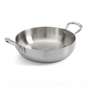 Samuel Groves Classic 24cm Stainless Steel Triply Chefs Pan Double Handled