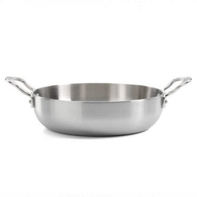 Samuel Groves Classic 24cm Stainless Steel Triply Chefs Pan Double Handled