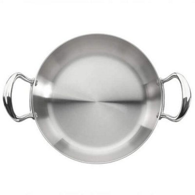 Samuel Groves Classic 26cm Stainless Steel Triply Chefs Pan Double Handled