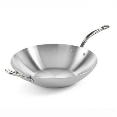 Samuel Groves Classic 40cm Stainless Steel Triply Wok