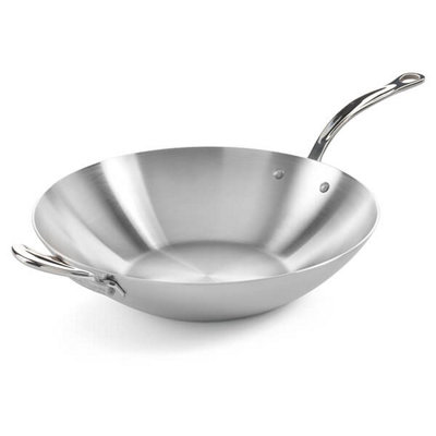 Samuel Groves Classic Stainless Steel Triply 32cm Wok