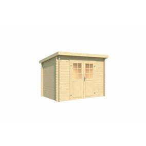 San Jose 175-Log Cabin, Wooden Garden Room, Timber Summerhouse, Home Office - L295 x W213.1 x H210.9 cm