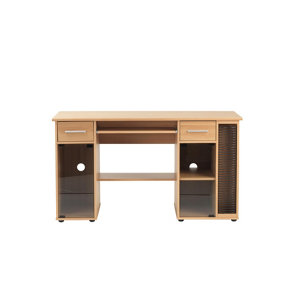San jose computer desk in beech with 2 drawers