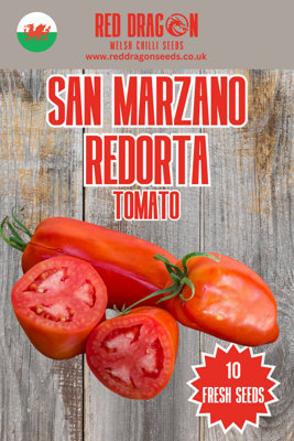 San Marzano Redorta Tomato Seeds - 10 Fresh Seeds