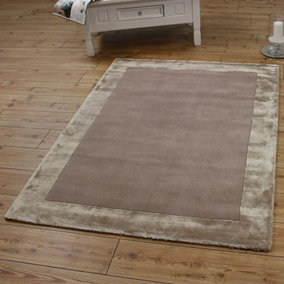 Sand Bordered Handmade Modern Wool Easy to clean Bedroom Dining Room And Living Room Rug-120cm X 170cm