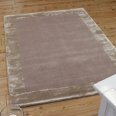 Sand Bordered Handmade Modern Wool Easy to clean Bedroom Dining Room And Living Room Rug-80cm X 150cm