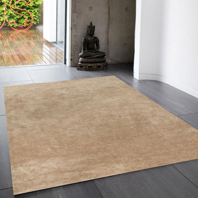 Sand Plain Modern Easy to clean Rug for Dining Room Bed Room and Living ...