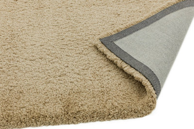 Sand Shaggy Modern Plain Rug For Bedroom & Living Room -120cm X 170cm