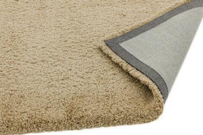 Sand Shaggy Modern Plain Rug For Bedroom & Living Room -80cm X 150cm