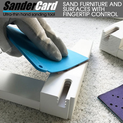 SanderCard Ultra-Thin Hand Sander, Sanding Tool for Detail Sanding ...