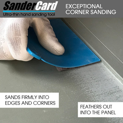 SanderCard Ultra-Thin Hand Sander, Sanding Tool for Detail Sanding ...